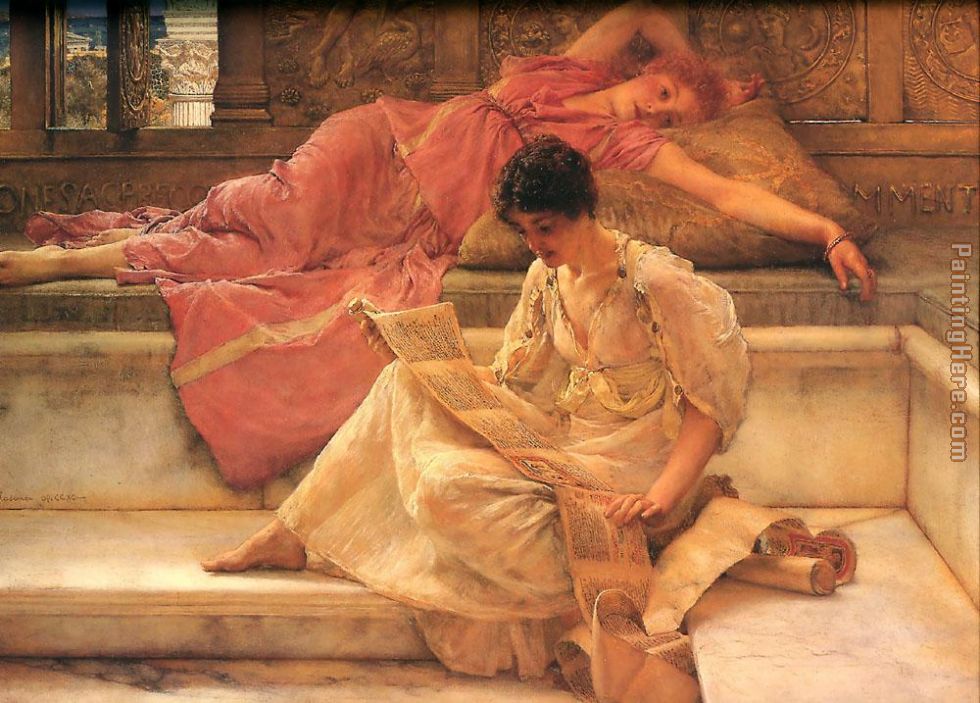 The Favourite Poet painting - Sir Lawrence Alma-Tadema The Favourite Poet art painting